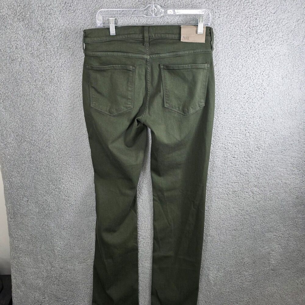 Paige Jeans Men's Pine Shade Green Jeans Straight Denim Casual Size 31x34 - Picture 6 of 12
